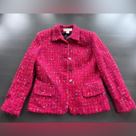 💕Beautiful Jones NY wool & mohair women’s blazer size 8. The color is GORGEOUS! - Picture 1 of 4